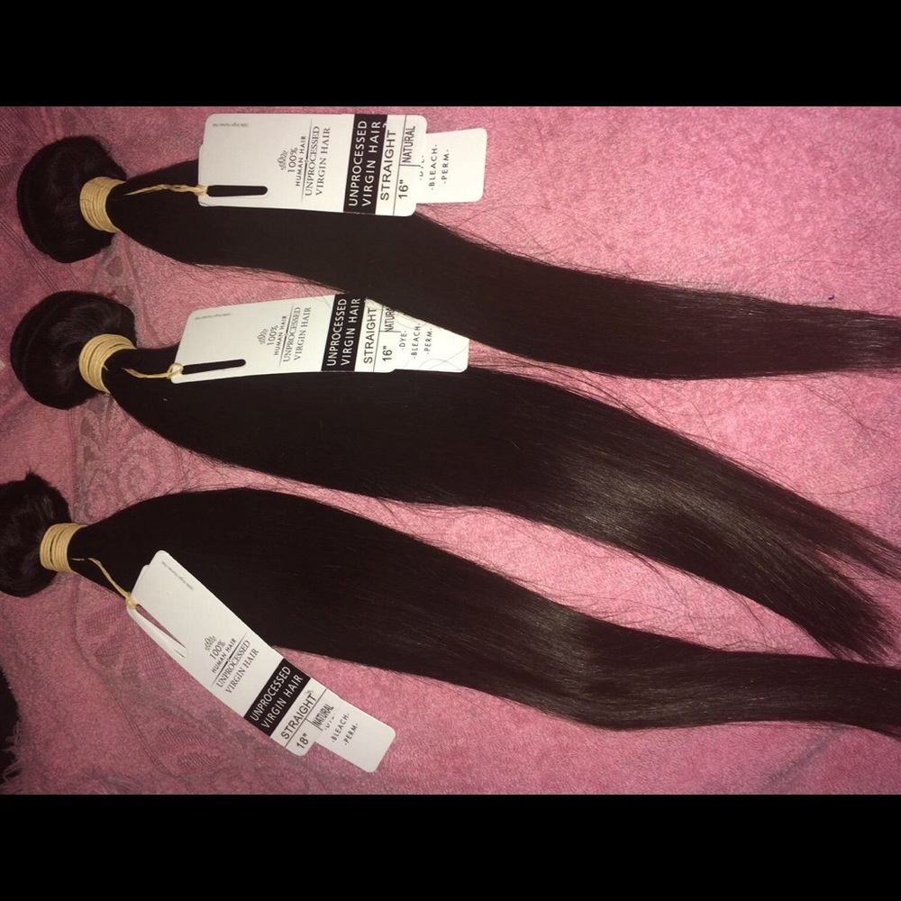 14/16/18 + closure Brazilian Straight hair - Picture 2 of 5